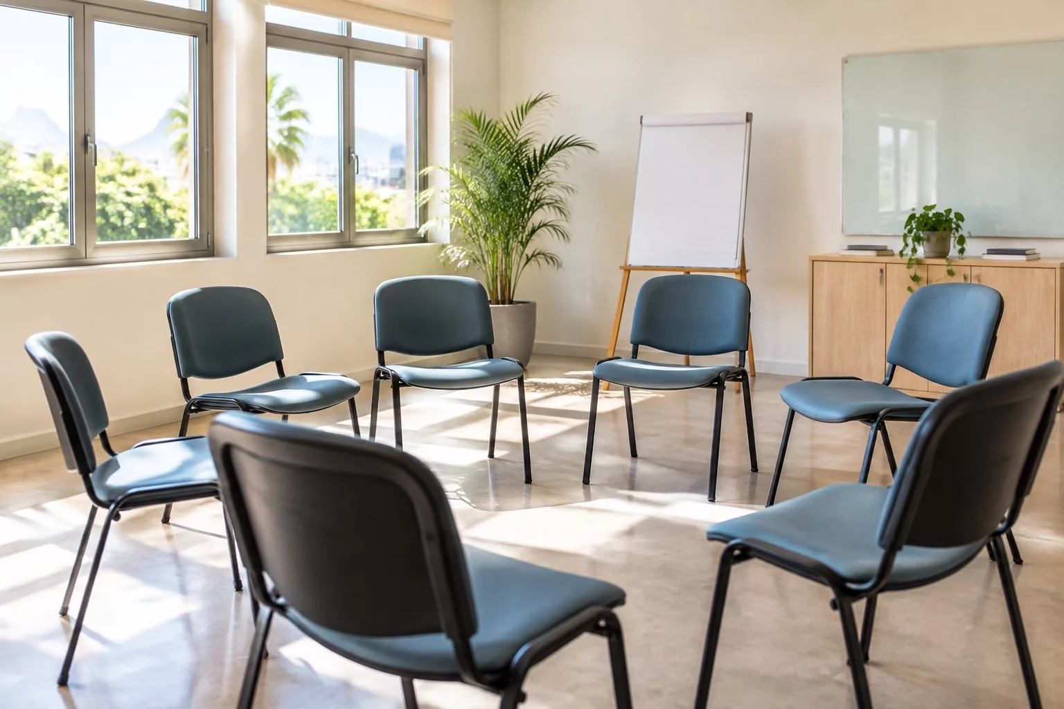 Sala montada para o intensivo de sábado